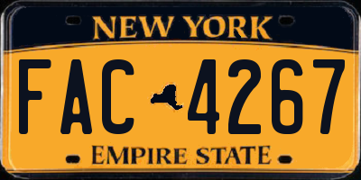 NY license plate FAC4267