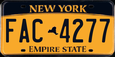 NY license plate FAC4277