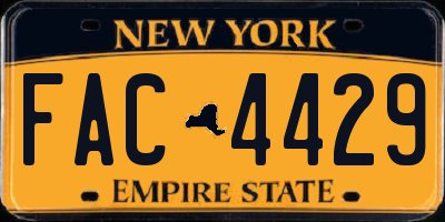 NY license plate FAC4429