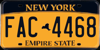 NY license plate FAC4468