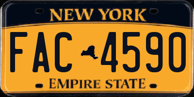 NY license plate FAC4590