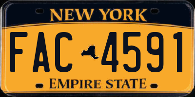 NY license plate FAC4591