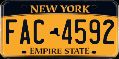 NY license plate FAC4592