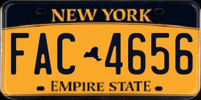 NY license plate FAC4656