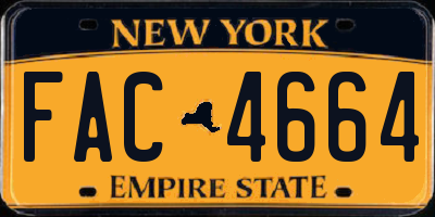 NY license plate FAC4664
