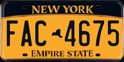 NY license plate FAC4675