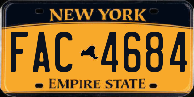 NY license plate FAC4684