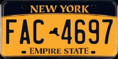 NY license plate FAC4697