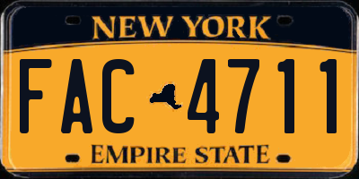 NY license plate FAC4711