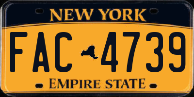 NY license plate FAC4739