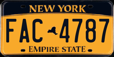 NY license plate FAC4787