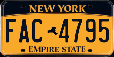 NY license plate FAC4795