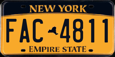 NY license plate FAC4811