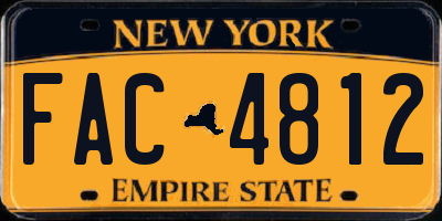 NY license plate FAC4812