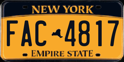 NY license plate FAC4817