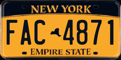 NY license plate FAC4871