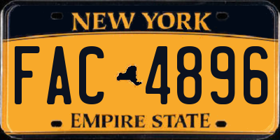 NY license plate FAC4896