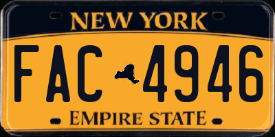 NY license plate FAC4946