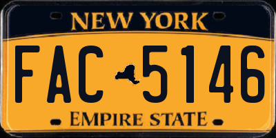 NY license plate FAC5146