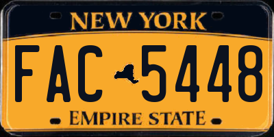 NY license plate FAC5448