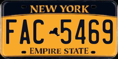 NY license plate FAC5469