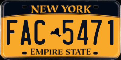 NY license plate FAC5471