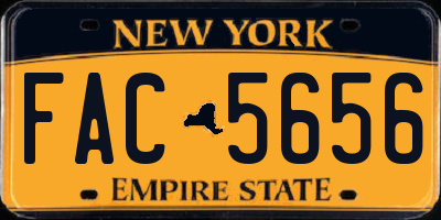 NY license plate FAC5656