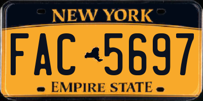 NY license plate FAC5697