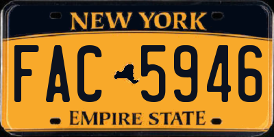 NY license plate FAC5946