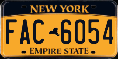 NY license plate FAC6054