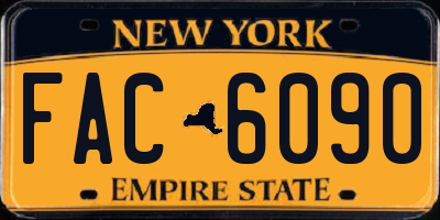 NY license plate FAC6090