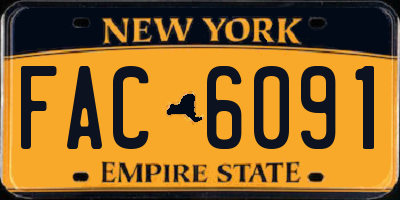 NY license plate FAC6091