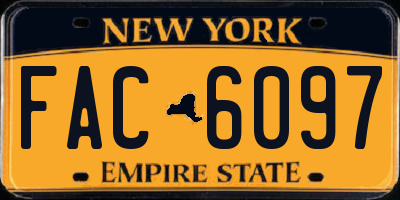 NY license plate FAC6097