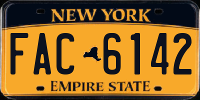 NY license plate FAC6142