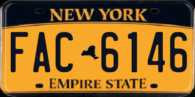 NY license plate FAC6146