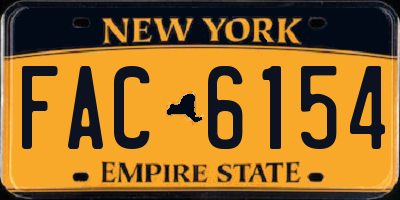 NY license plate FAC6154