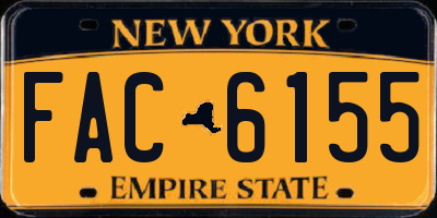 NY license plate FAC6155