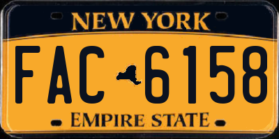 NY license plate FAC6158