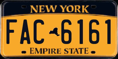 NY license plate FAC6161