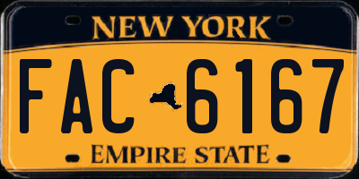NY license plate FAC6167