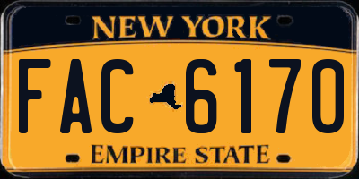 NY license plate FAC6170