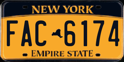 NY license plate FAC6174