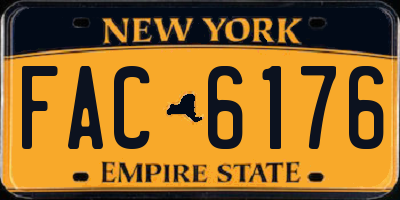 NY license plate FAC6176