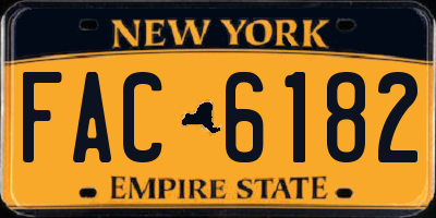 NY license plate FAC6182