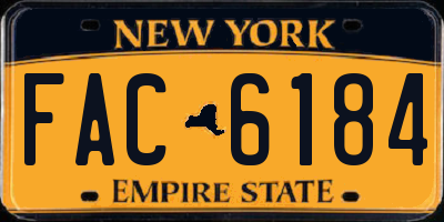 NY license plate FAC6184