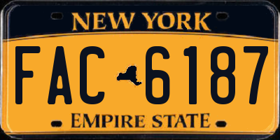 NY license plate FAC6187