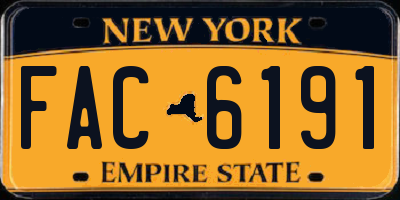 NY license plate FAC6191