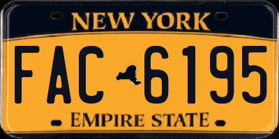 NY license plate FAC6195