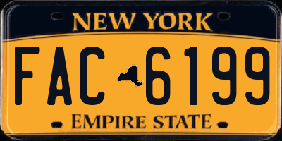 NY license plate FAC6199