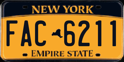 NY license plate FAC6211